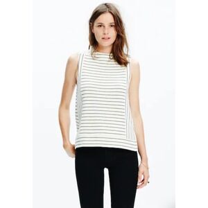 Madewell Striped Sleeveless Mock Neck‎ Tank Top - Women's Size Small